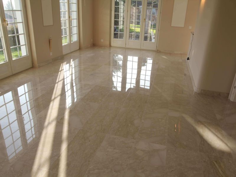 Natursteinveredelung Marmor Travertin Schleifen und Polieren - Nachher